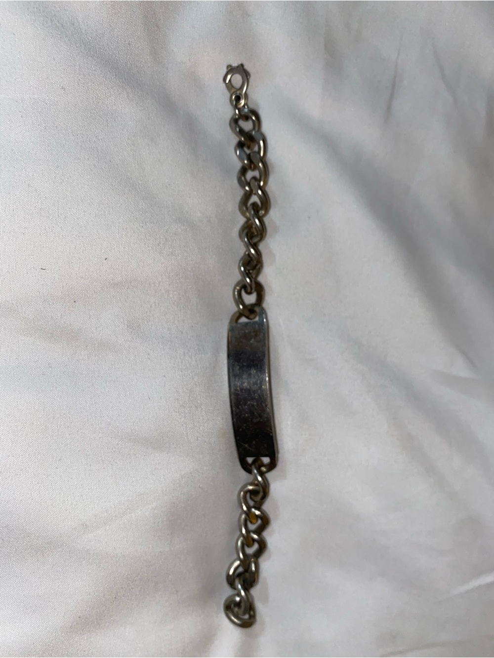 Vintage Sterling Silver ID Chain Bracelet - Japan